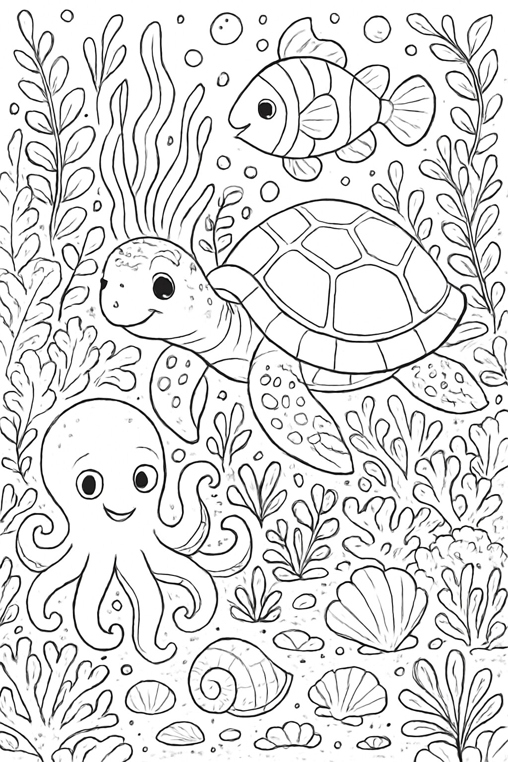 Coloriage Le fond marin à imprimer