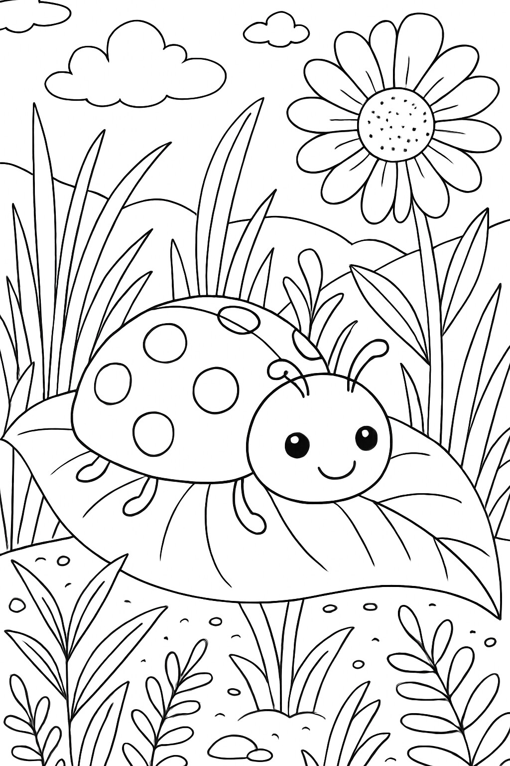 Coloriage La coccinelle à imprimer