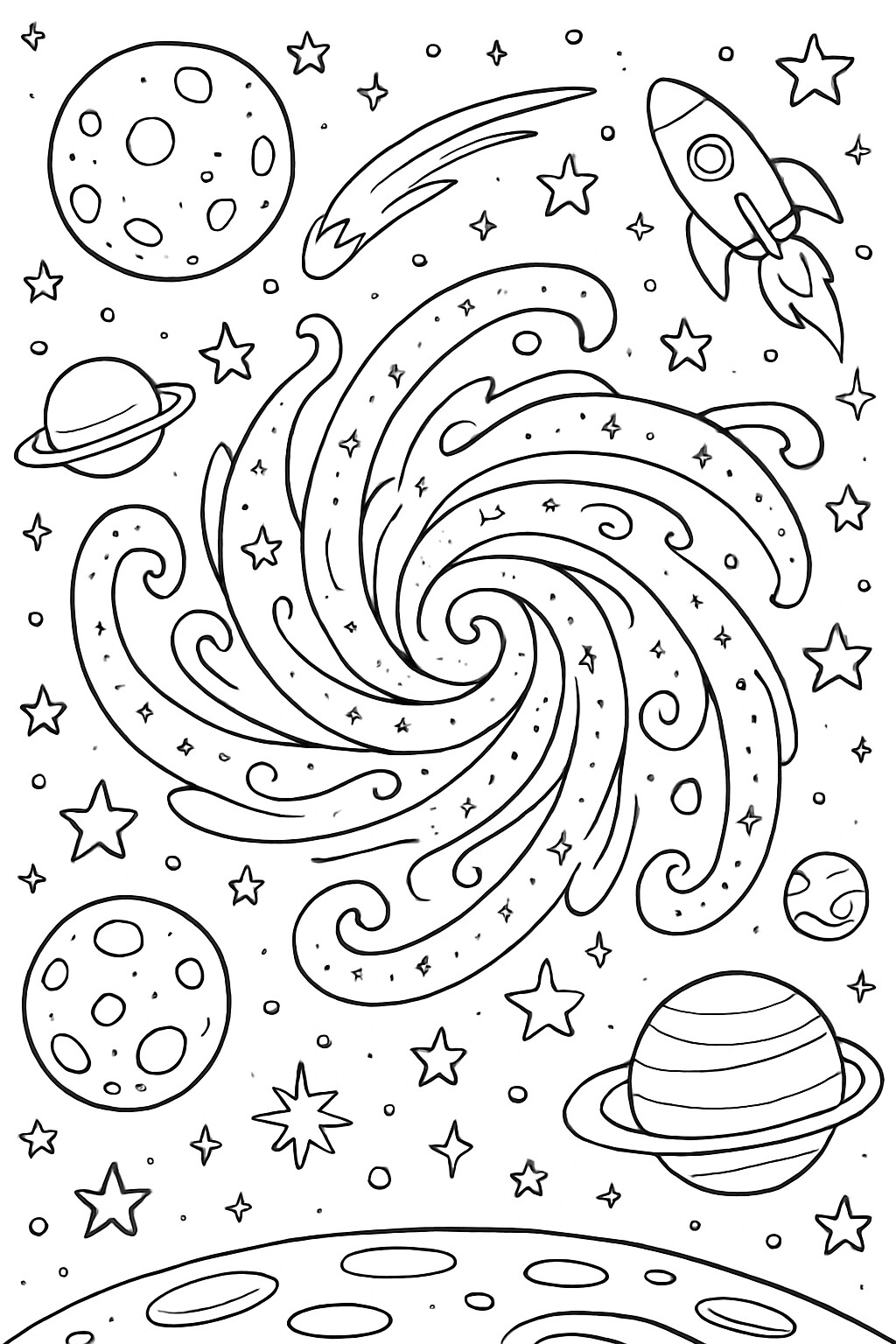Coloriage La galaxie à imprimer