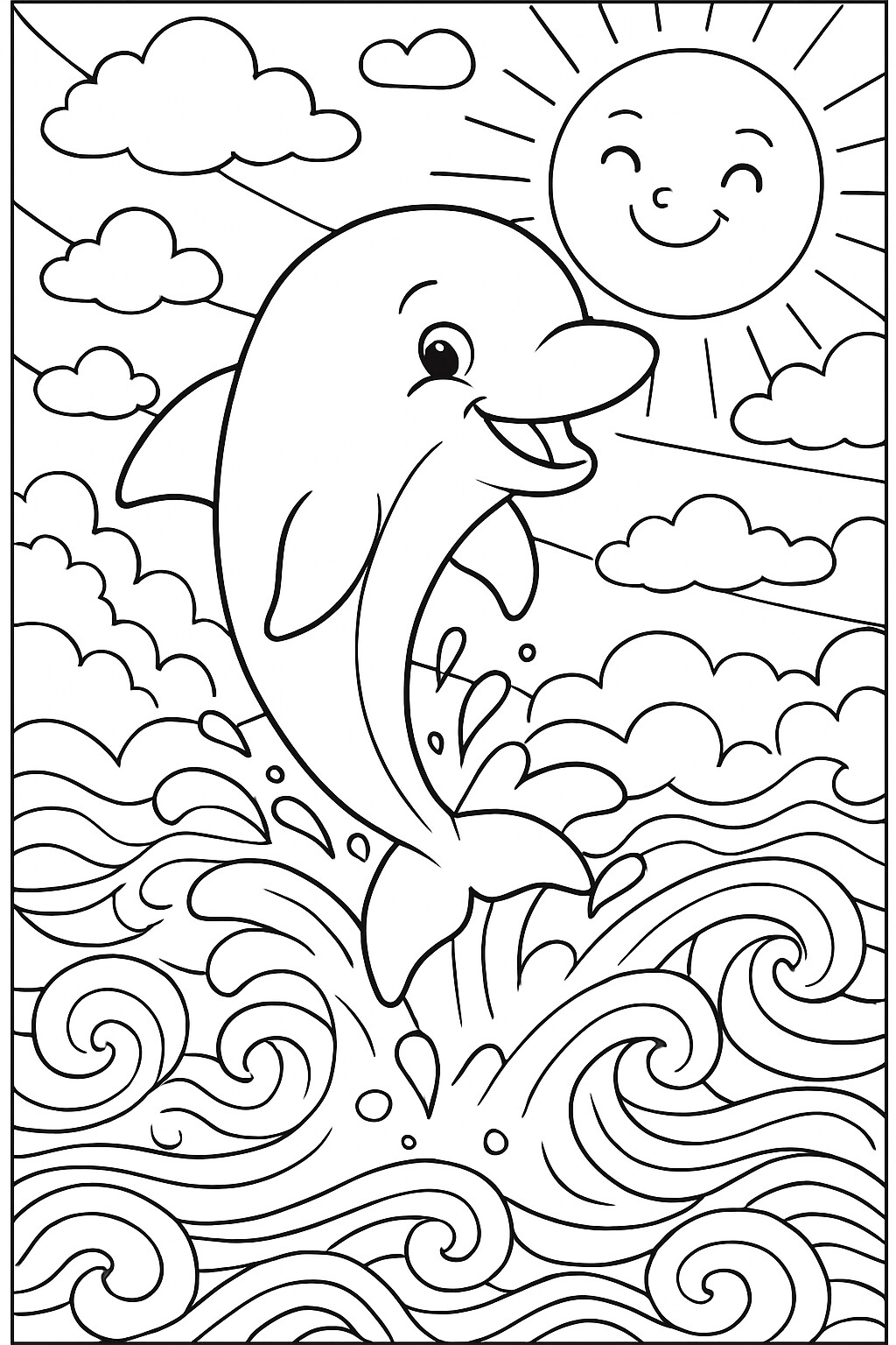 Coloriage Le dauphin à imprimer
