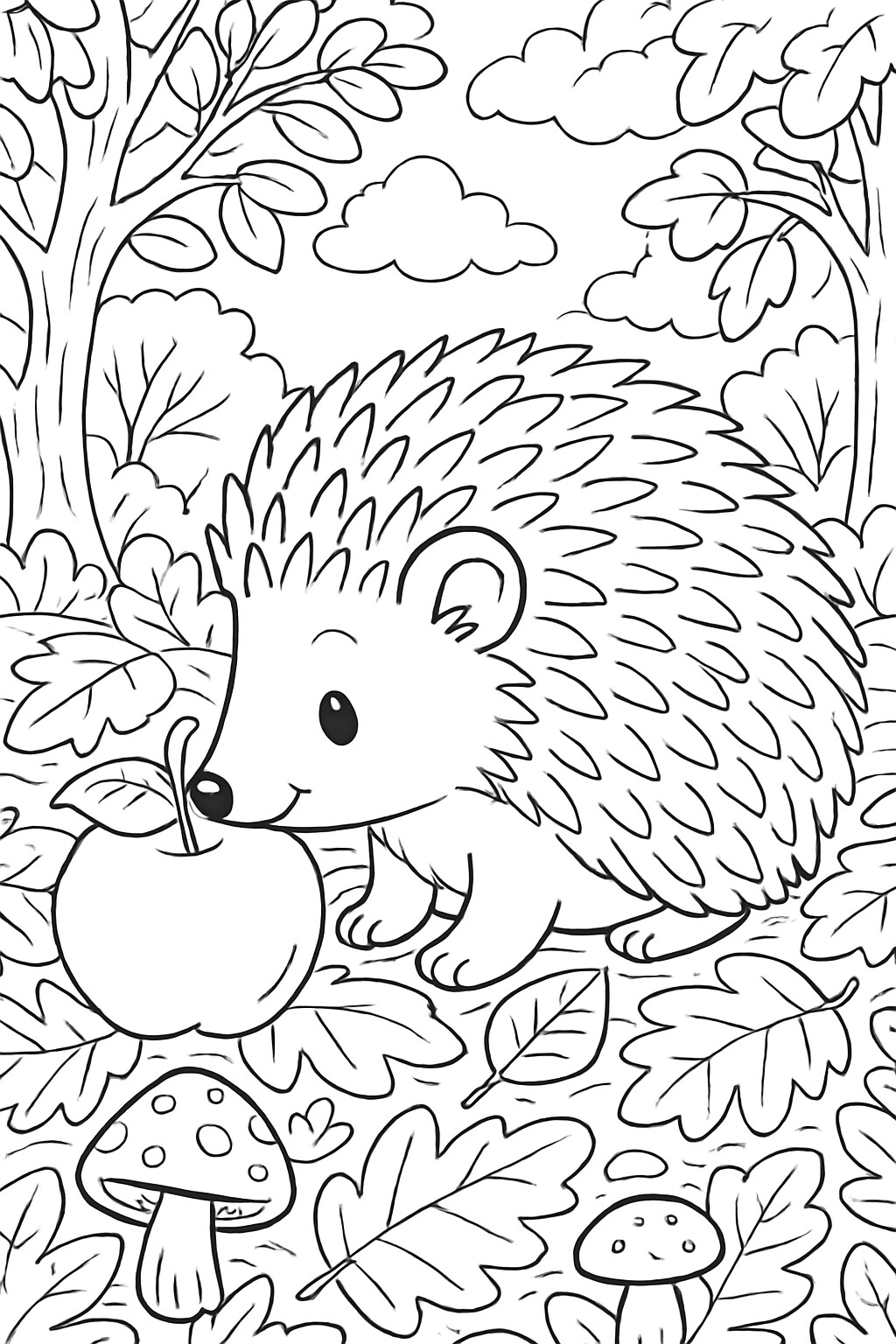 Coloriage Le hérisson à imprimer