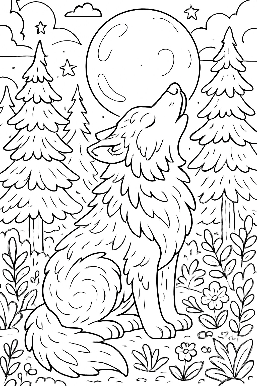 Coloriage Le loup à imprimer