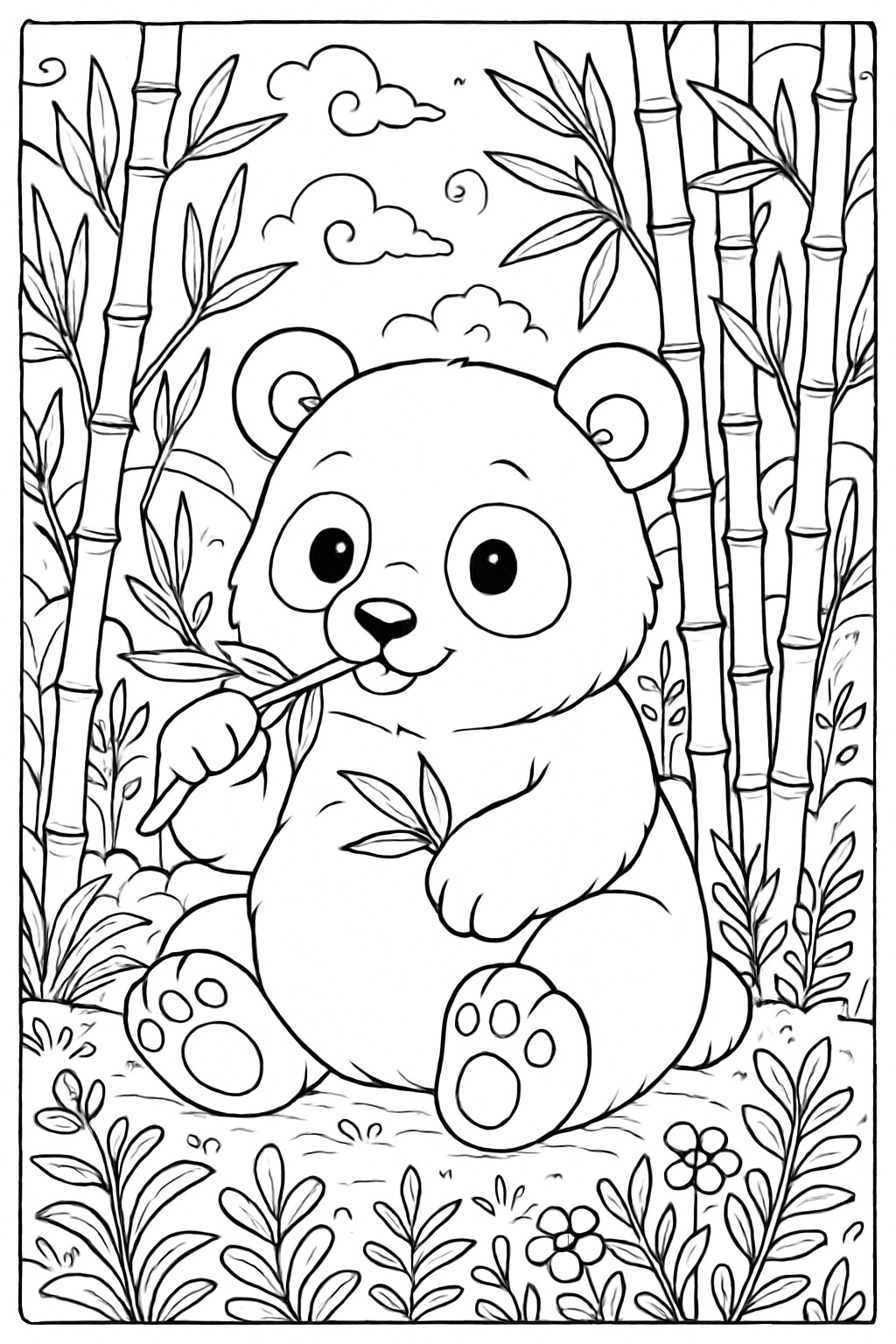 Coloriage Le panda à imprimer