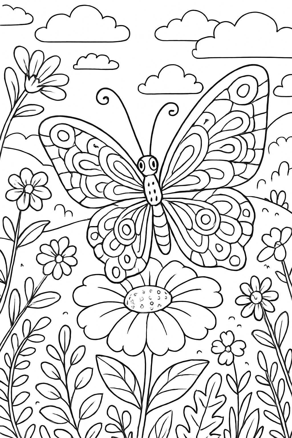 Coloriage Le papillon à imprimer