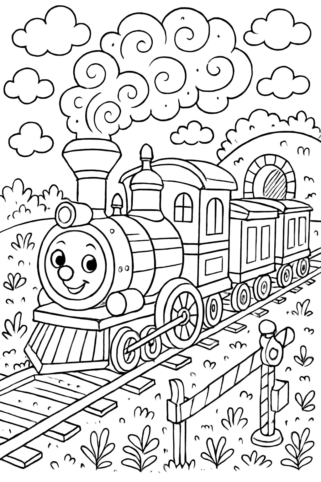 Coloriage Le petit train à imprimer