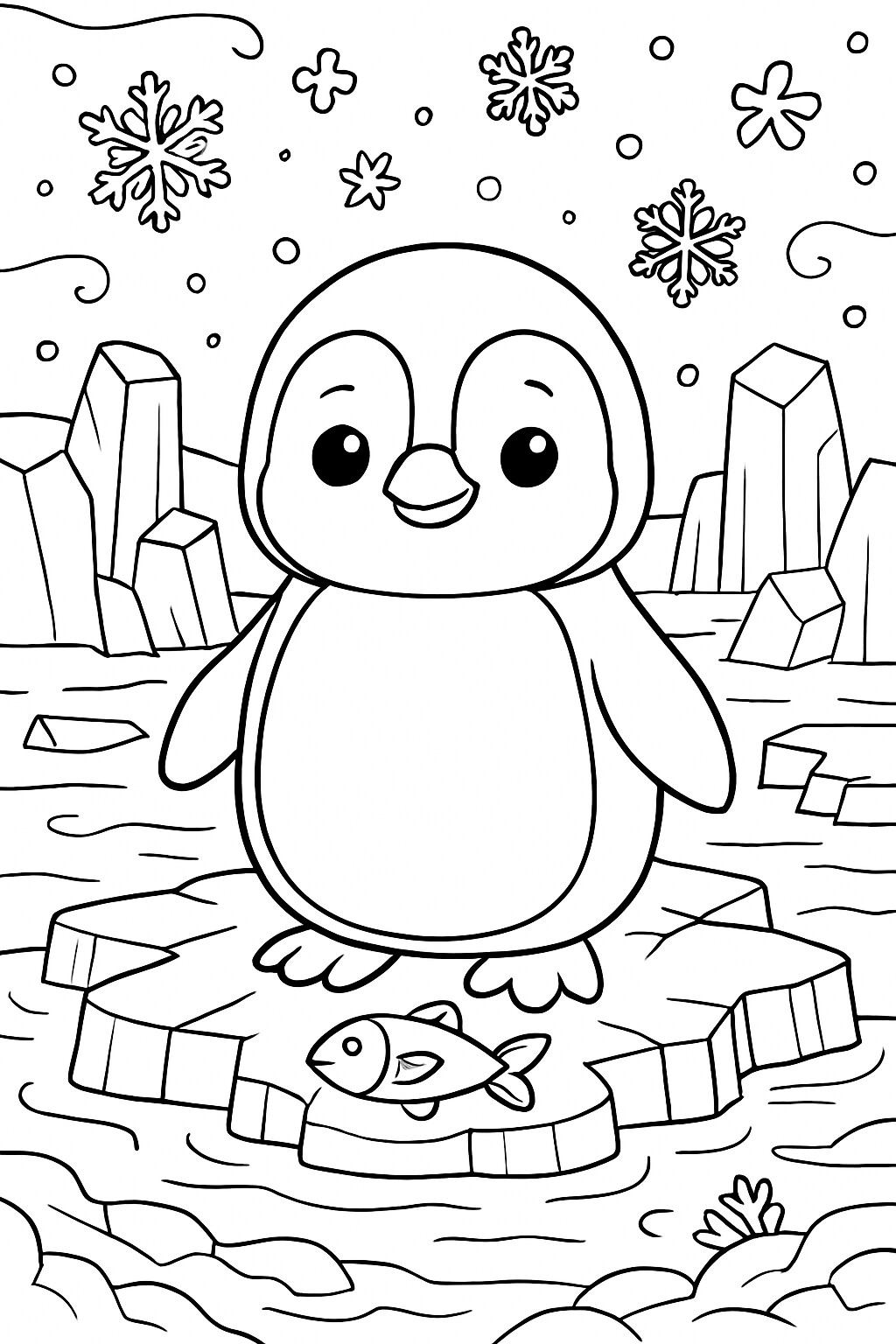 Coloriage Le pingouin à imprimer