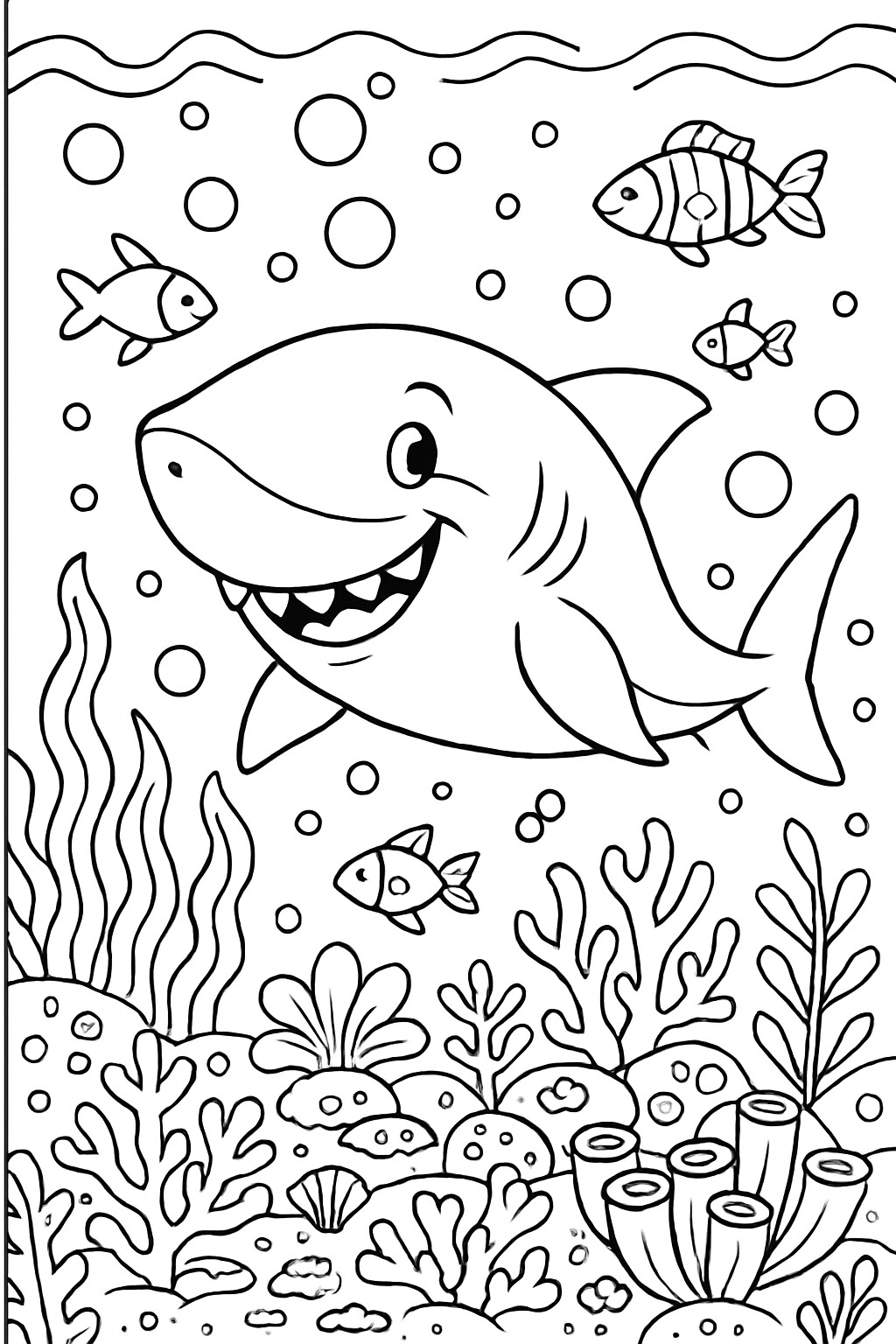Coloriage Le requin à imprimer