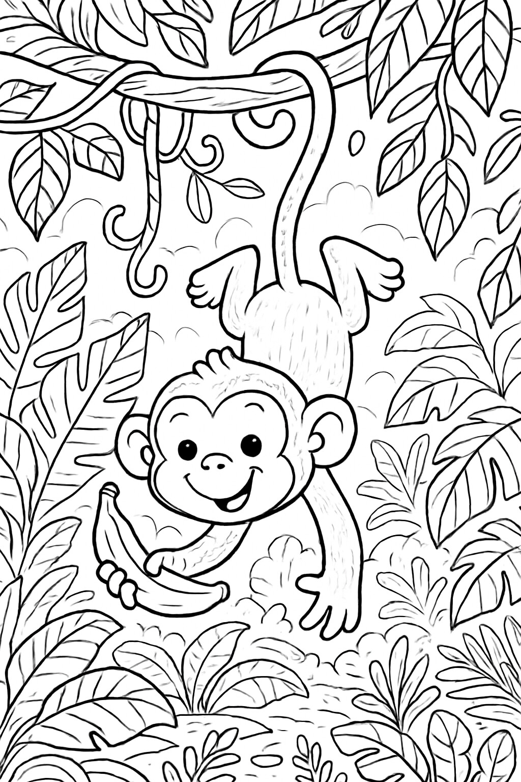 Coloriage Le singe à imprimer
