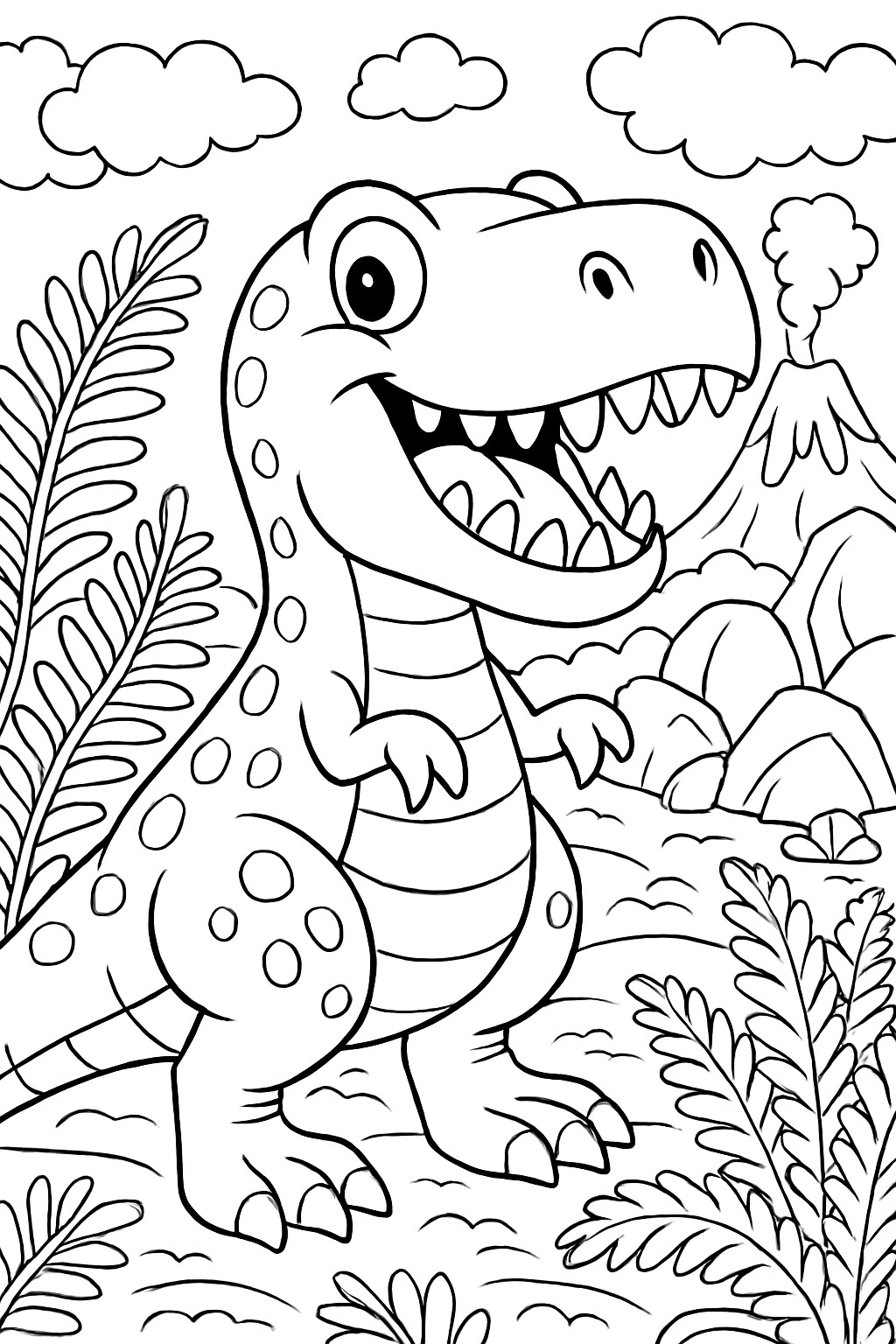 Coloriage Le T-Rex à imprimer