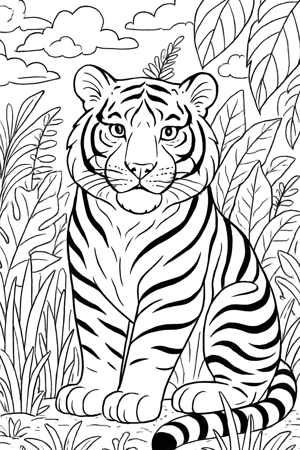 Coloriage Le tigre à imprimer