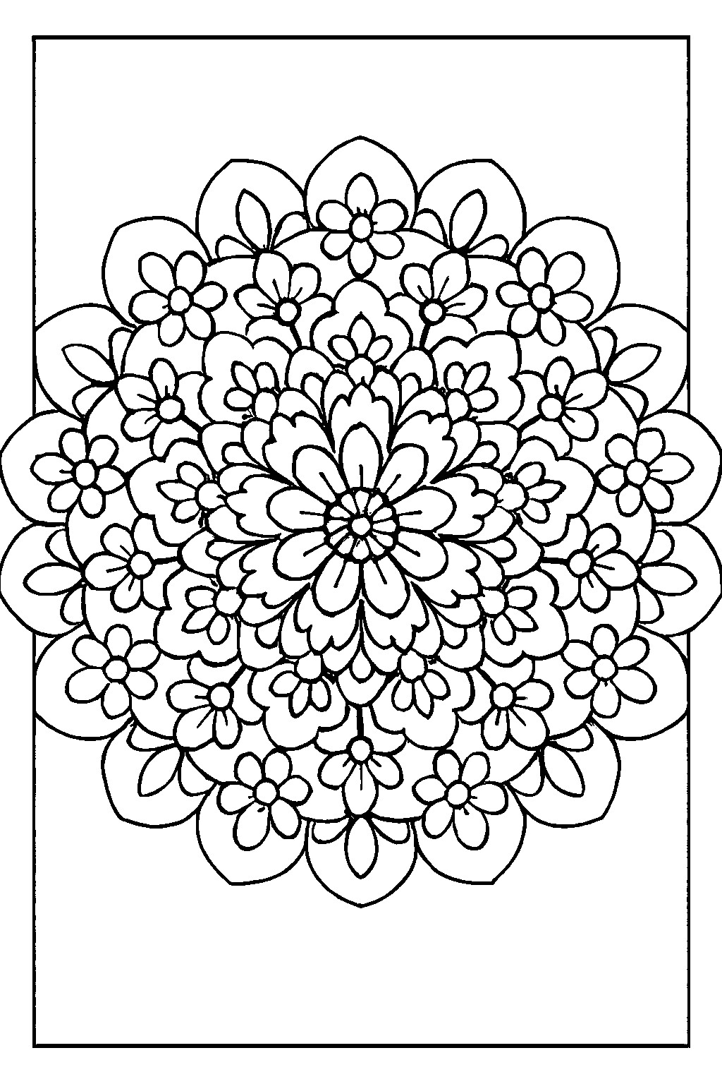 Coloriage Le mandala fleuri à imprimer