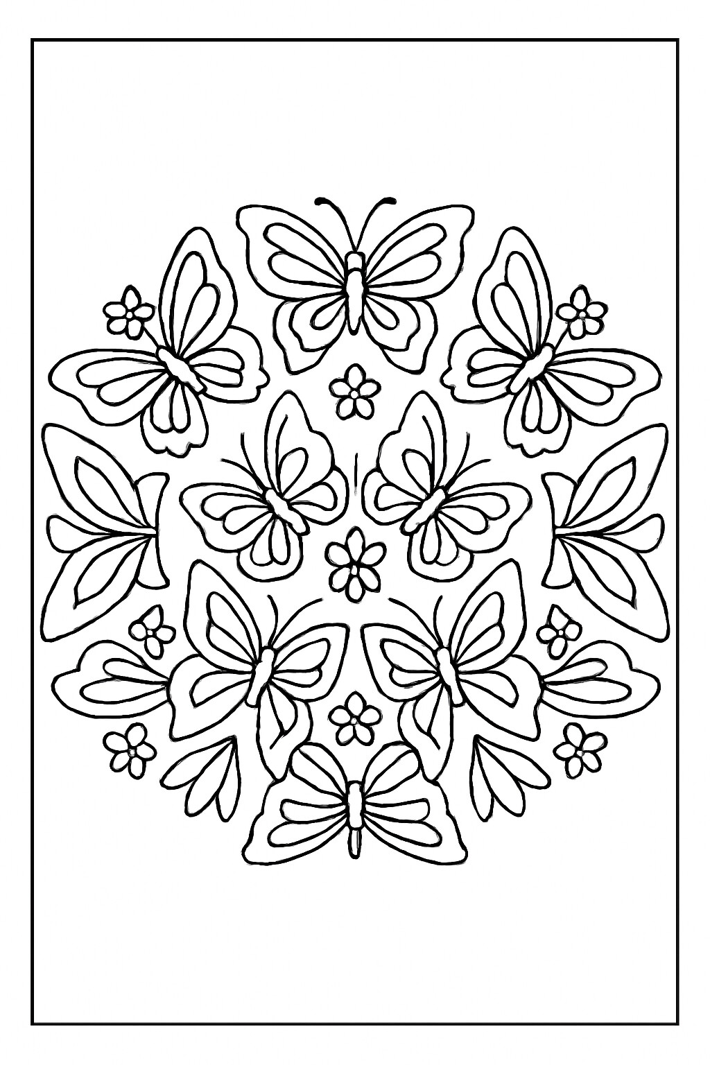 Coloriage Le mandala papillon à imprimer