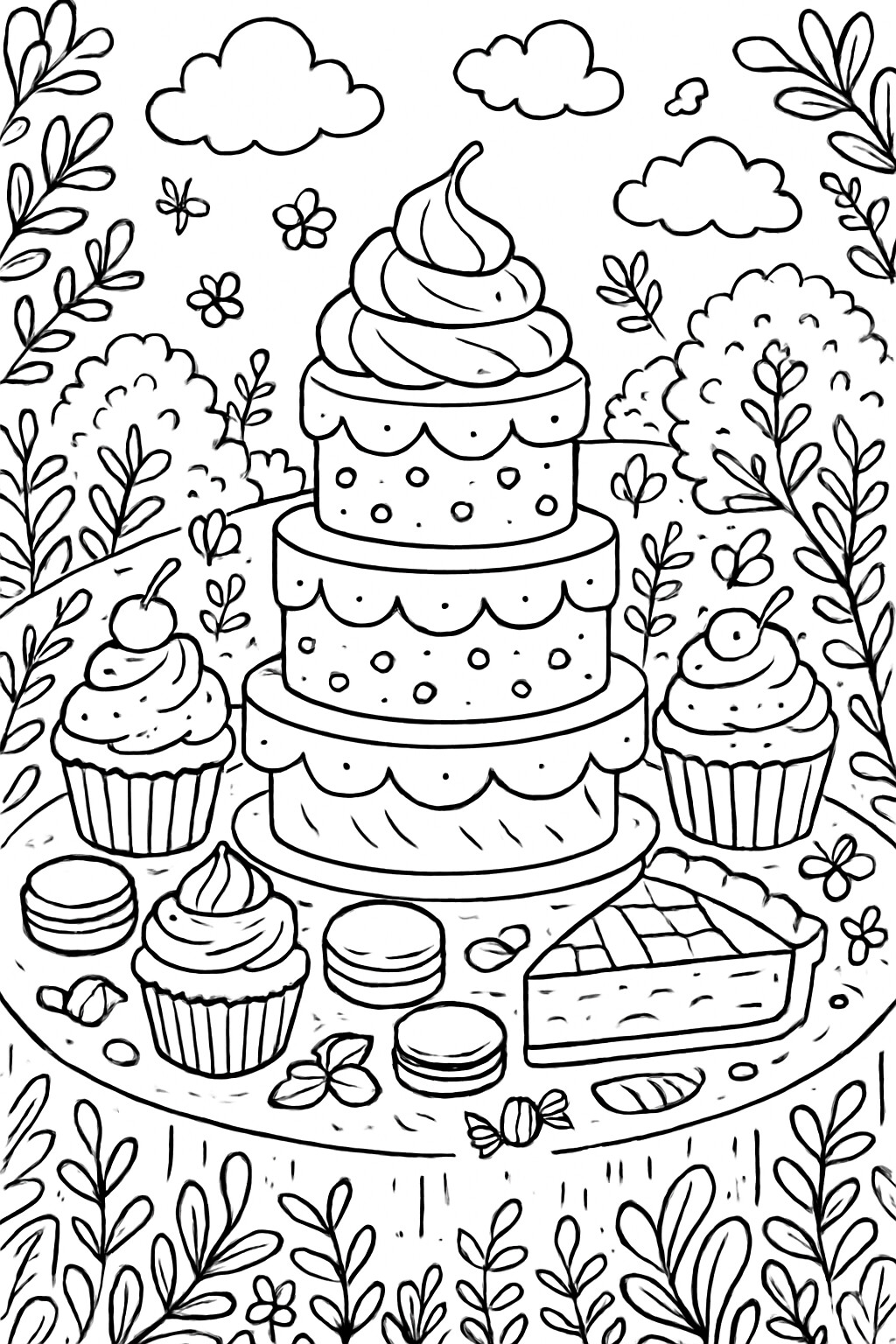 Coloriage La pâtisserie gourmande à imprimer