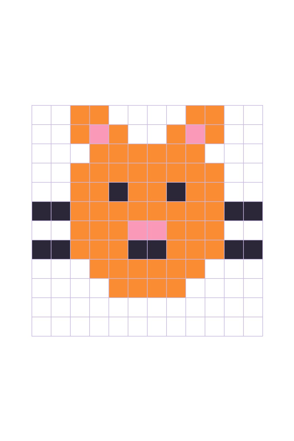 Coloriage Le chat en pixel art à imprimer