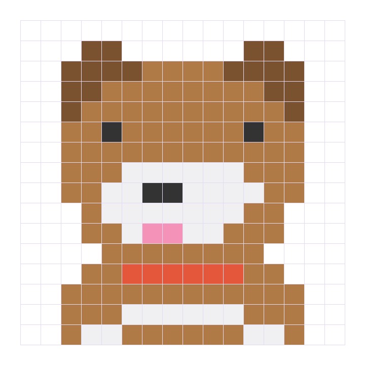 Coloriage Le chien en pixel art (avancé) à imprimer