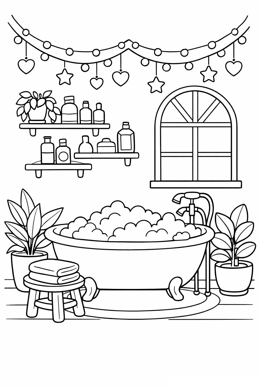 Coloriage La salle de bain toute douce à imprimer