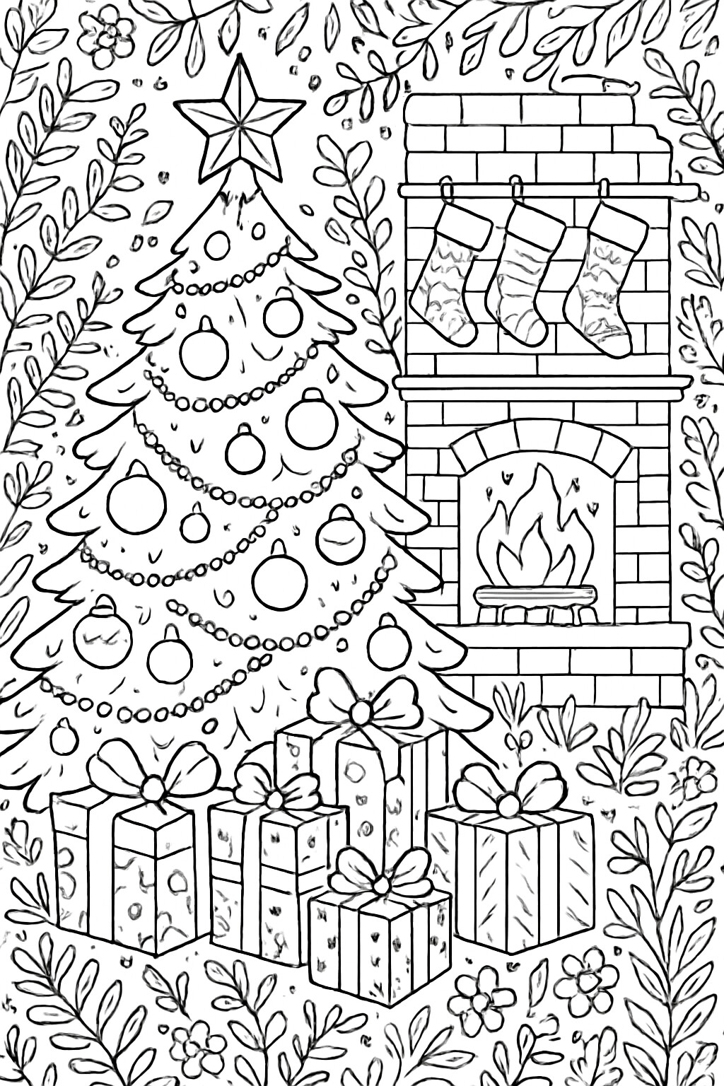 Coloriage Le sapin de Noël à imprimer
